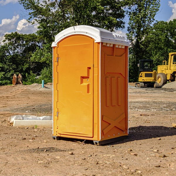 what is the cost difference between standard and deluxe porta potty rentals in Bishop Hills